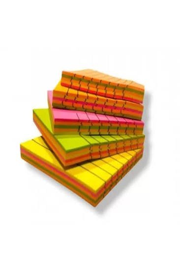 ورق ملاحظات لاصق مُسطّر ملون (Lined Sticky Notes) بمقاسات مختلفة 📝✨