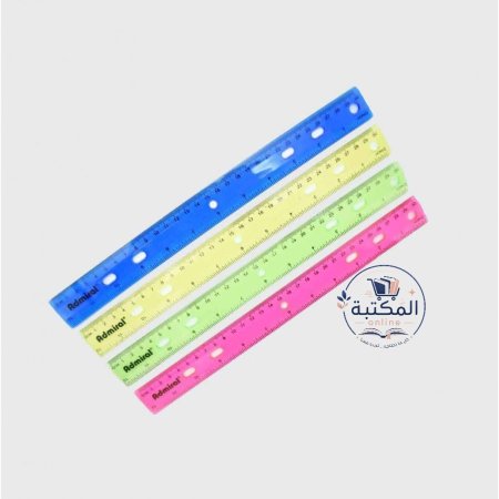 مسطرة بلاستيك ملونة مقاس 30 سم 📏✨