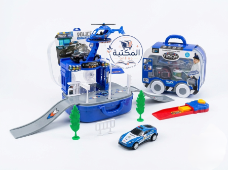 حقيبة ومحطة السيارات التفاعلية 2 في 1 للأطفال 🚓🚒