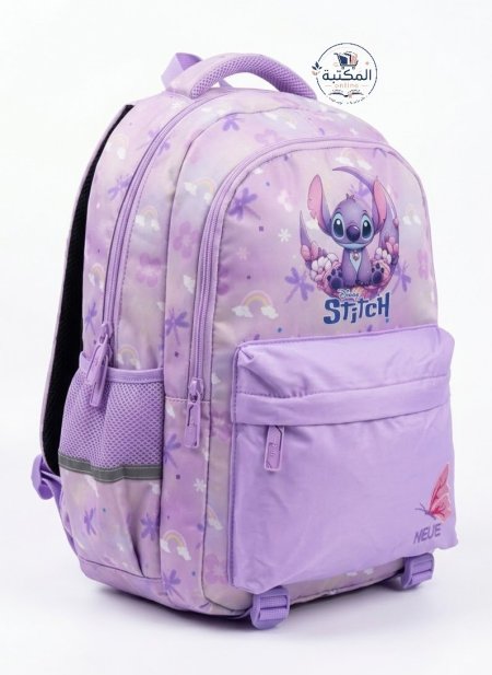 حقيبة ظهر مدرسية طبية للبنات بتصميم ستيتش (NEVE - Stitch) 🎒🌸